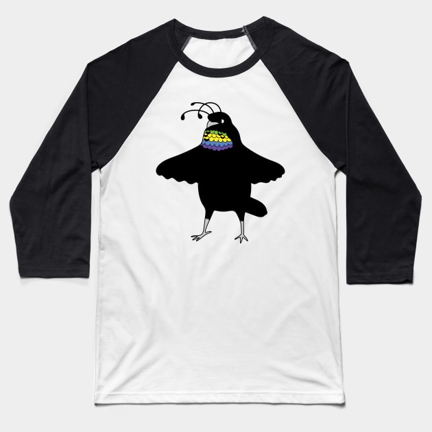 Bird of Paradise Baseball T-Shirt by natelledrawsstuff